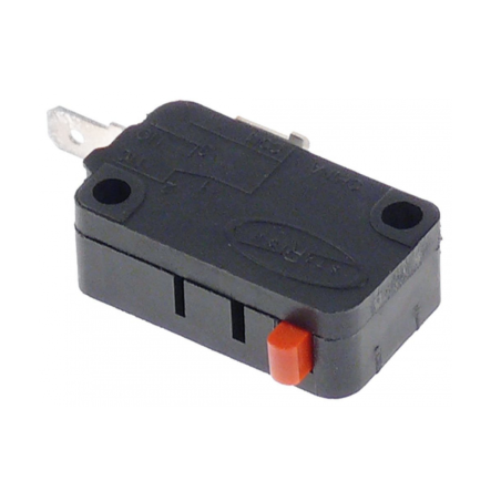 Microinterruptor con varilla 250V 16A 1NO empalme conector Faston 4,8mm
