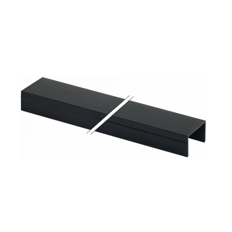 Carril de guía junta L 1370mm An 36mm H 23mm plástico negro