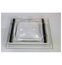 Tapa metacrilato TVA432 + perfil aluminio atornillado Mychef