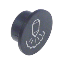 Símbolo para pomo vapor ø 24mm negro