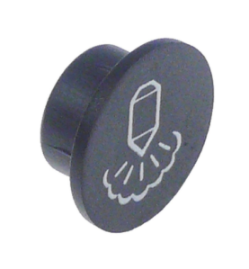 Símbolo para pomo vapor ø 24mm negro