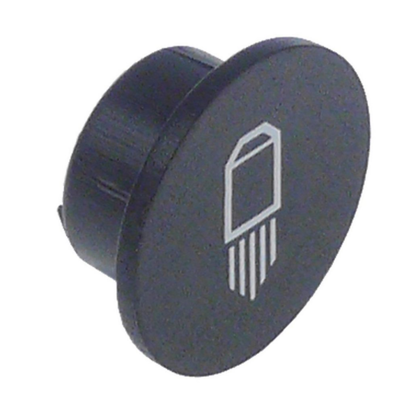 Símbolo para pomo agua ø 24mm negro