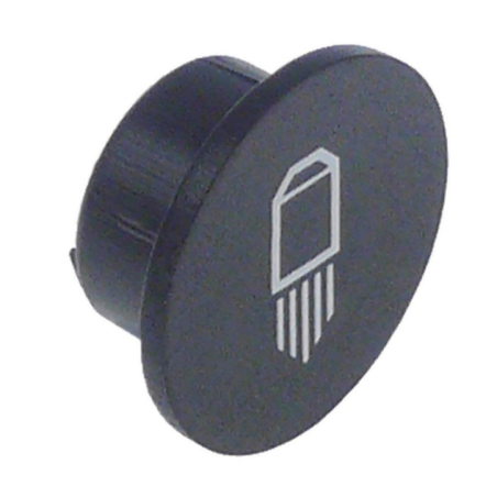 Símbolo para pomo agua ø 24mm negro