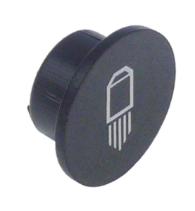 Símbolo para pomo agua ø 24mm negro