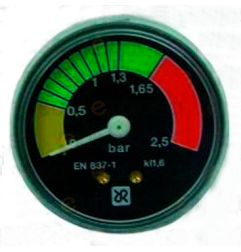 Manometro 2.5kg 1/4  Ø57mm plastico