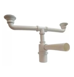 SifÓn desagÜe abs 2 vÍas Ø1 1/2pulg completo