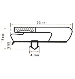 Burlete puerta 1520x715mm abatidor