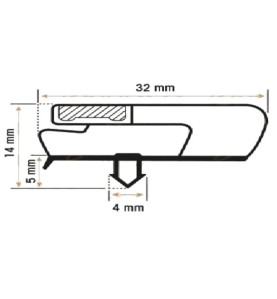 Burlete puerta 1520x715mm abatidor