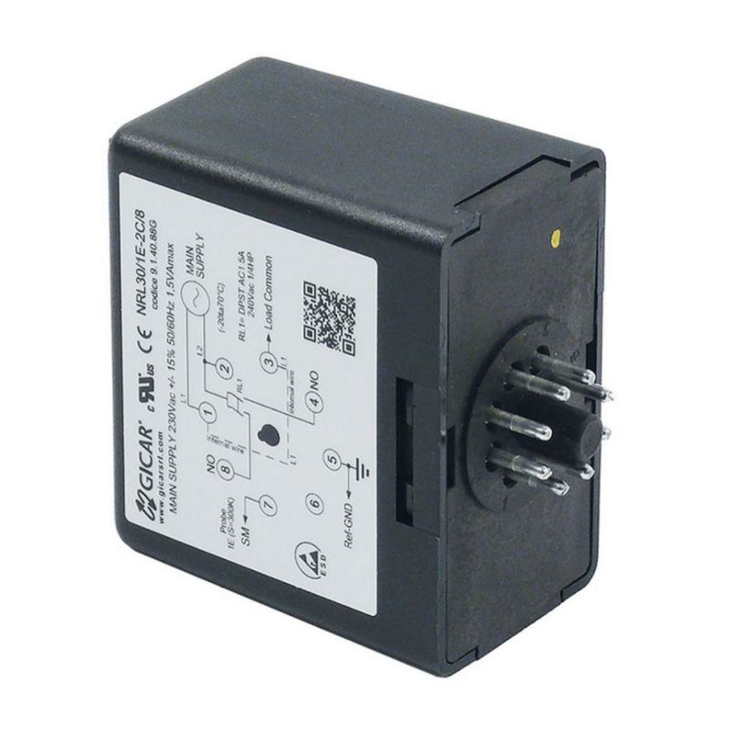 Relé de nivel 230V tensión AC 2NO 8 polos Ascaso, Brasilia, Gicar Relé de nivel 230V tensión AC 2NO 8 polos Ascaso, Brasilia, Gicar